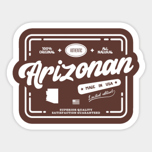 Original Arizonan Cool Vintage Light Stamp Print Arizona Resident Gift Sticker